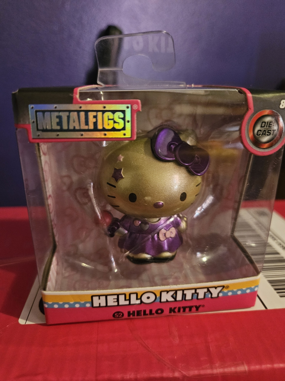 Hello Kitty MetalFigs Die-Cast Figure - Silver and Purple Finish